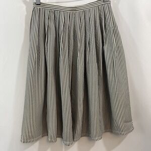 Zucca‎ Skirt Womens Black & Cream Striped A-line Casual Classic